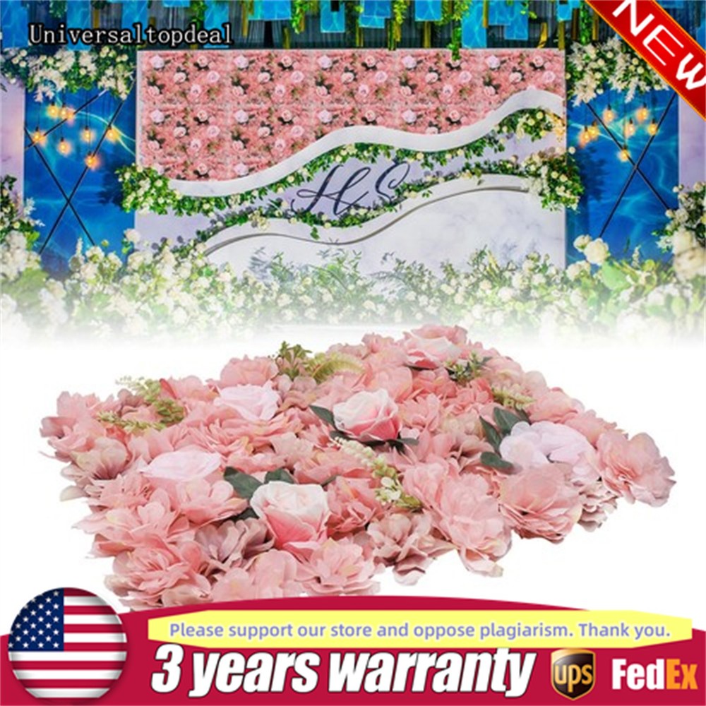 12 Pcs Flower Wall Panel, Artificial Flower Backdrop, Flower Panels for Backdrop