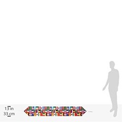 Printed International Flag Table Runner Party Accessory (1 count) (1/Pkg)