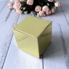 100 Gold Wedding Birthday Party Favour Boxes Chocolate Macaroon Cookie Candy Box