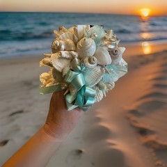 Natural Seashell Wedding Bouquet, Forever Keepsake, Beautiful One Of A Kind