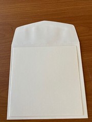 (25) DIY Printable ivory Flat sq 5 5/8″ Cards & (25) Envelopes wedding party