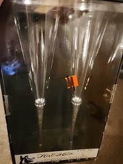 Mr and Mrs, His & Hers Wedding Champagne Goblet Flute New in Box
