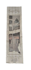2 Piece Clear Acrylic Handle Stainless Steel Cake Serving Set New Open Box