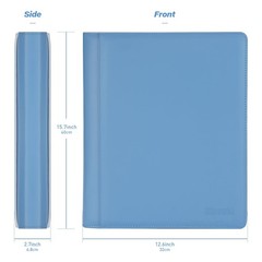 Sibonic 9 Pocket Toploader Binder Holds 360 3X4 Toploader Hard Cases Sleeves
