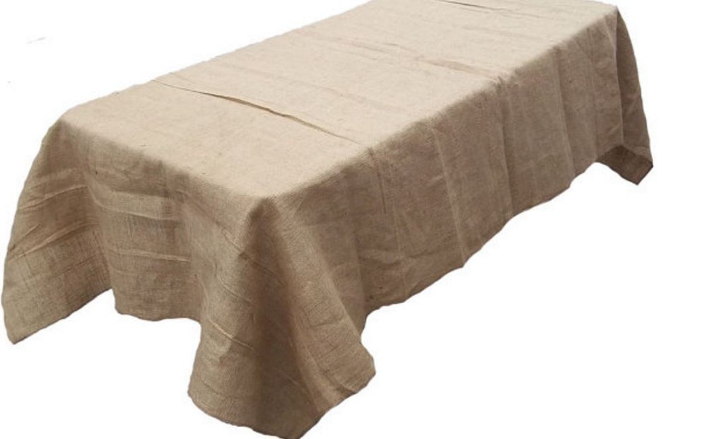 5-30 Rectangular Packs 60″×126″ Burlap Tablecloths Seamless 100% Natural Jute