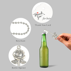 Bulk 100 Rose Flower Shaped Keys Wedding Favors Gift for Guest Bulk Skeleton Key