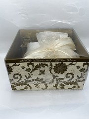 90s Beverly Clark Ivory Pearl and Lace Wedding Guest Book, Pillow and Pen