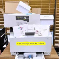 Winlyn 1000 Pcs Bulk A2 Invitation Envelopes in 1000 pcs white, White