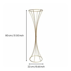 Metal Hourglass Flower Holder Wrought Iron Event Decoration for Reception,