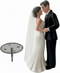 Wedding Cake Topper Bride and Groom Figurine with Veil for Wedding Bridal Shower
