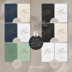 ARTESORI Wedding Vow Book for Her & Him, His and Hers Gifts, Wedding Registry