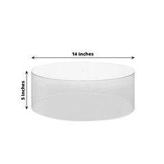 14″ CLEAR Round Acrylic CAKE STAND Display Box Pedestal Riser Party Decorations