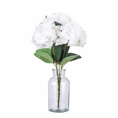 White 5 Silk Hydrangea Bushes Wedding Flowers Bouquets Party Centerpieces SALE