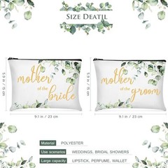 4 Pieces Mother Of The Groom Gifts Cosmetic Bag Wedding Handkerchief Set Mother