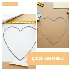 10 Pcs Metal Dreamcatcher Floral Hoops Wreath Heart Door Wire
