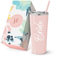 Bride 22oz Stainless Steel Insulated Wedding Party Tumbler Blush Gift Boxed New