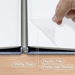 Large Photo Album Self Adhesive Scrapbook Album for 4×6 8×10 Pictures
