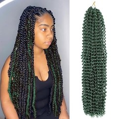 Dark Green Passion Twist Hair 24 Inch 1 Pack Water 24 Inch (Pack of 1) #DGreen