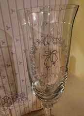 Precious Moments Bride Groom Champagne Flutes Set Wedding Toast Glasses In Box
