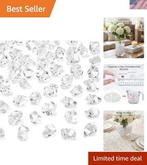 150PCS Clear Acrylic Fake Diamonds for Elegant Event Decor & Table Centerpieces
