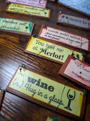 Lot of 46 Handmade Rustic Wine Wedding Favor Signs Guest Gifts Engagement Decor