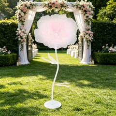Flower Decoration With Light Pink Large Electric Auto-open Artificial Flower