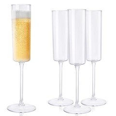 12 Pack Plastic Champagne Flutes – 6 Oz Clear Disposable 12Pack-6oz-Clear