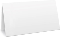 2 x 3,5″Plain White Folding Tent Cards (Set of 100) – 4×3,5″Folds to 2×3,5″Simpl