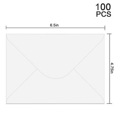 100 Pack 4×6 Envelopes for Invitations, White Envelopes, Card A6,