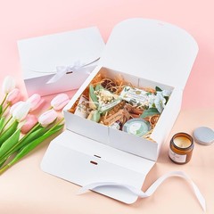 15 PCS Gift Boxes W/ Lids 10.6 x 7.8 x 3.1 Inches Bridesmaid Gift Boxes White