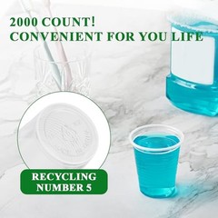 2000 Pack 3 OZ Cold Clear Small Plastic Cups, 3 Ounce 3oz-2000pack-clear-cups