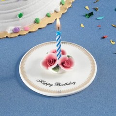 Ceramic Make A Wish Birthday Candle Holder, FREE SHIPPING
