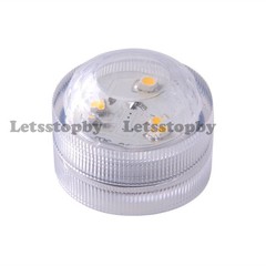 10 pcs LED WARM WHITE Tea Candle Submersible Light w/ Remote Vase Floral Wedding