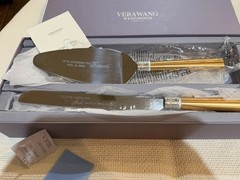Wedgwood Cake Knife & Server Set Vera Wang WITH LOVE Weddings Elegant Boxed