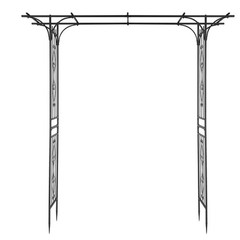 7FT Wedding Arch Garden Arbor Metal Garden Arch Trellis for Climbing Plant Party