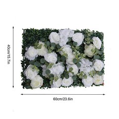 24″ X 16″ Artificial flower panels Floral Backdrop Silk Rose Wall Home Decor