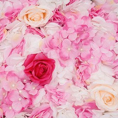 Artificial Flower Wall Background Silk Rose Flower Panels Wedding Backdrop Decor