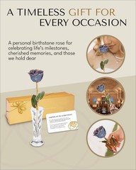 Forever Rose Hand-Dipped in 24K Gold, Tanzanite-Inspired December Birthstone …