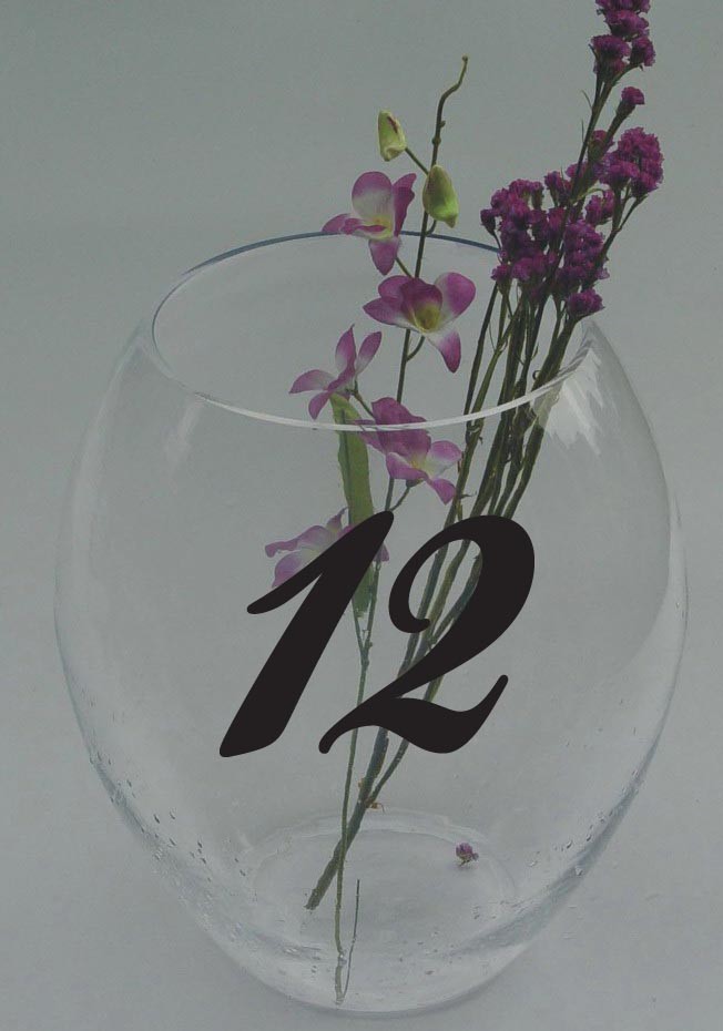 Wedding Table Numbers 1-10, 15, 20, or 25 Centerpiece Vinyl Sticker Decals (c)