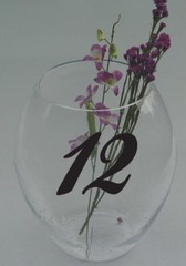 Wedding Table Numbers 1-10, 15, 20, or 25 Centerpiece Vinyl Sticker Decals (c)
