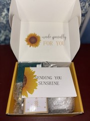 Hello Sunshine Gift Box Wine Candle Socks Necklace Keychain Mirror Cosmetic