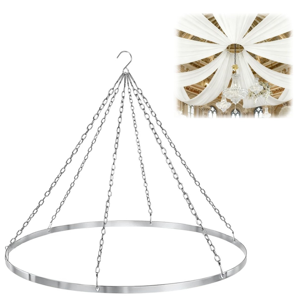 24″ Ceiling Drapes Hanging Kit for 6 Panels Wedding Ceiling Drapes Canopy