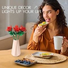 Artistic Rose Bouquet Building Kit with LED Lights – Perfect Gift for Her