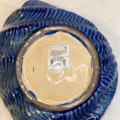 DEPT 56 Figural Palissy Style Majolica Clamshell and Crab Decorative Bowl