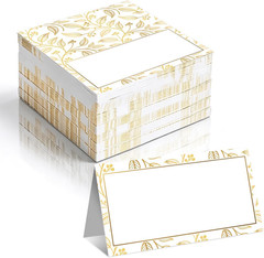 100Pcs Gold Leaf Name Place Cards for Table Setting | Placecards for Wedding Bri