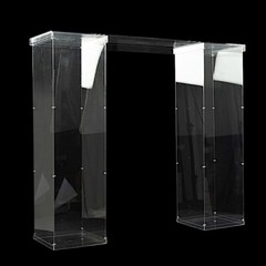 46×12 in Clear Plexiglass Connector Plate for Rectangular Pedestal STANDS Party