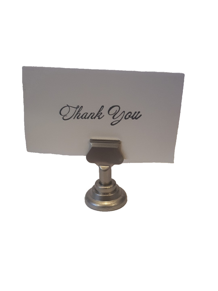 Silver Table Number Card Place Holders 12pk 1.5×1 Party Wedding Holiday Occasion