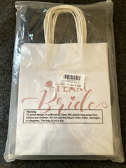 Bridal Party Gift Bags Team Bride, Team Groom, Foiled W/ Handles Gold/Rose Gold