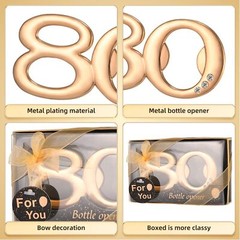 50Pieces 80 Bottle Opener Gifts For 80Th Birthday Party Favors 80Th Anniversary