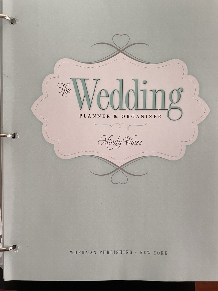 Wedding Planner & Organizer Hardcover Mindy Weiss Ring Binder Illustrated New